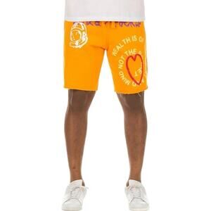 Billionaire Boys Club Mindfulness Short Flame Orange 3D Graphic Sweatshort Small